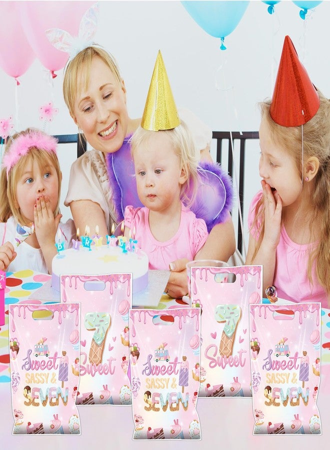 Aposwow Sweet Sassy and Seven Party Favors - Girls Sweet 7th Goodie Candy Gift Bags Sweet Sassy Ice Cream Themed 7 Year Old Party Favors 7th Birthday Decorations for Birthday - Image 5